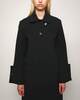 Ganni Coat Bonded Crepe Black 34
