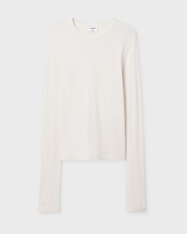Filippa K Top Soft Ribbed Jersey Offwhite S