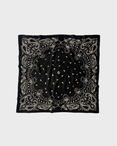 CASHMERE PAISLEY SCARF - BLACK 65x65 svart ONESIZE 1