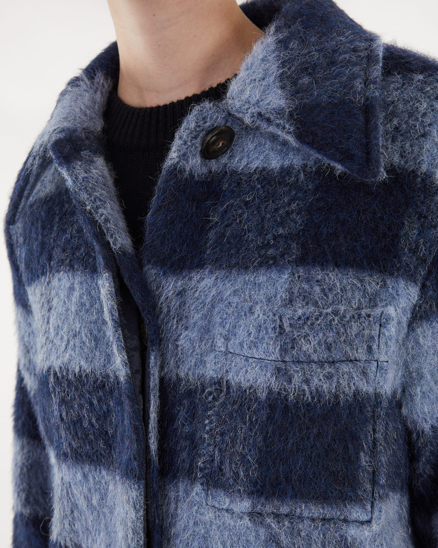 Woolrich Overshirt  Brushed Wool  Blå S