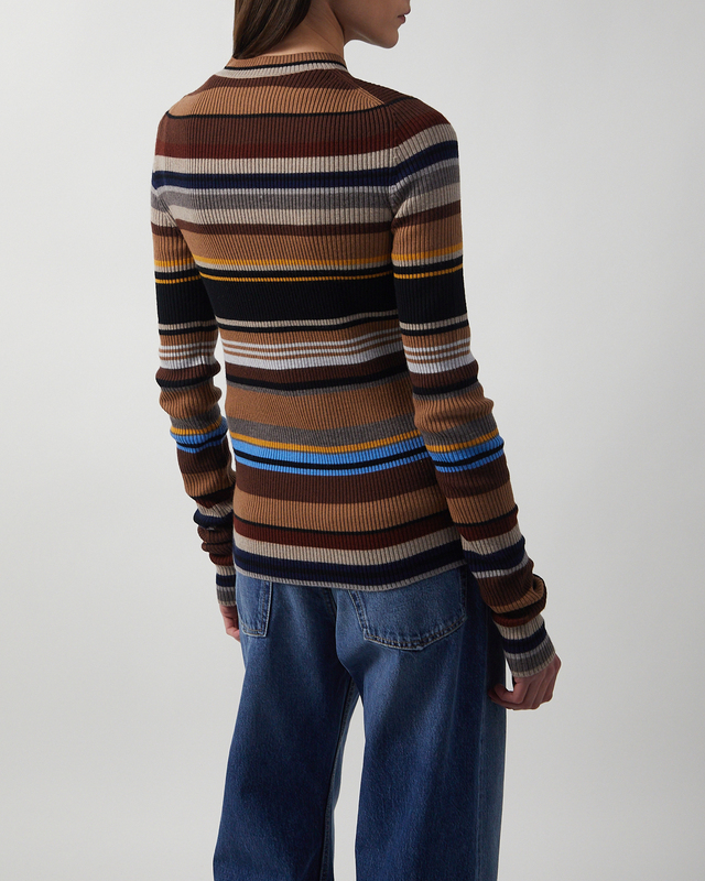 Acne Studios Kofta Striped Wool Brun L