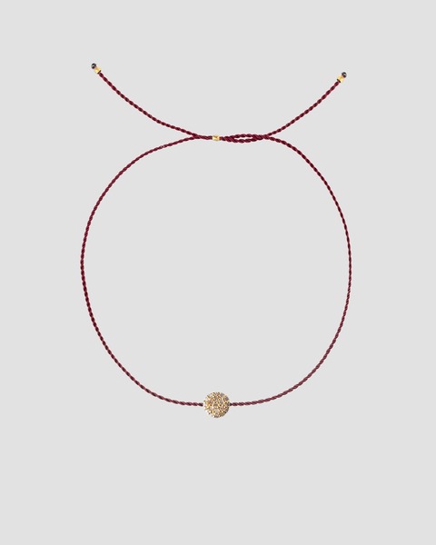 Bracelet Diamond Disc Tiny Vinröd ONESIZE 1