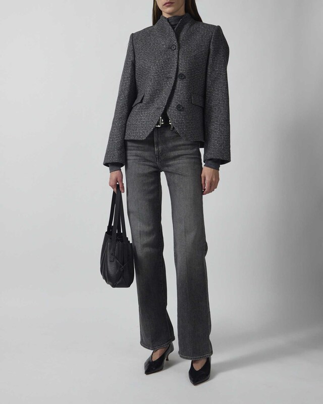 Mother Denim Jeans The Kick It Grey Wash 25