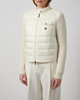 Moncler Jacket Padded Wool Zip-Up Cardigan Natural XS