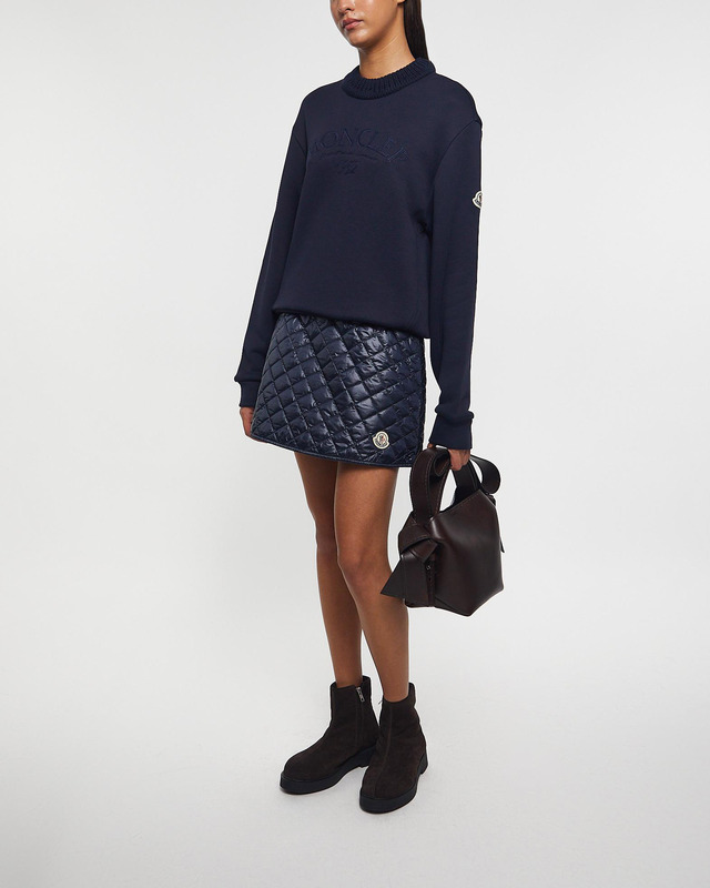 Moncler Sweatshirt Logo Relaxed Navy XS