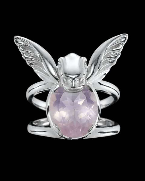 Ring Gargoyle  Silver pink 1