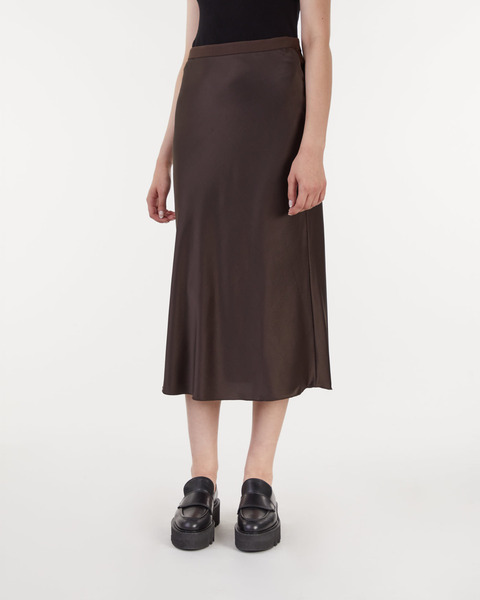 Skirt Hana Satin  Dark brown 1