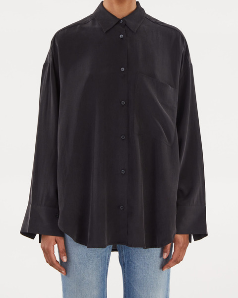 Derris Silk Shirt Black 2