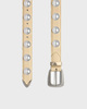 KHAITE Belt Benny with studds Ivory 80
