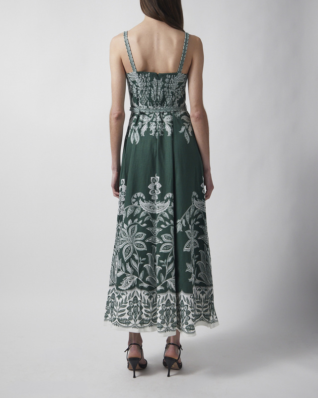 FARM Rio Dress Miranda Belt Buckles Maxi Grön S