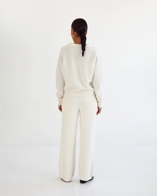 Almada Label  Tröja Kaia V-Neck Cashmere Creme XS