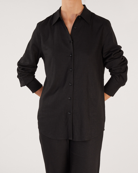 Shirt Linen Black 2