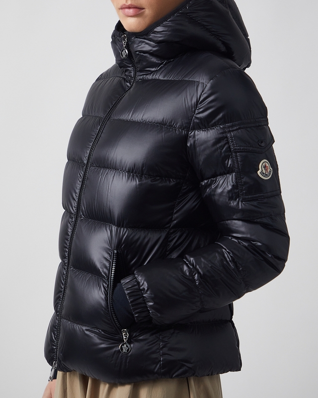 Moncler Jacket Glesse Hooded Short Down Black MONCLER 2 (M)