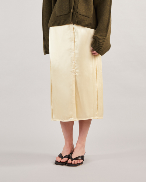 Light Satin Skirt Yellow 1