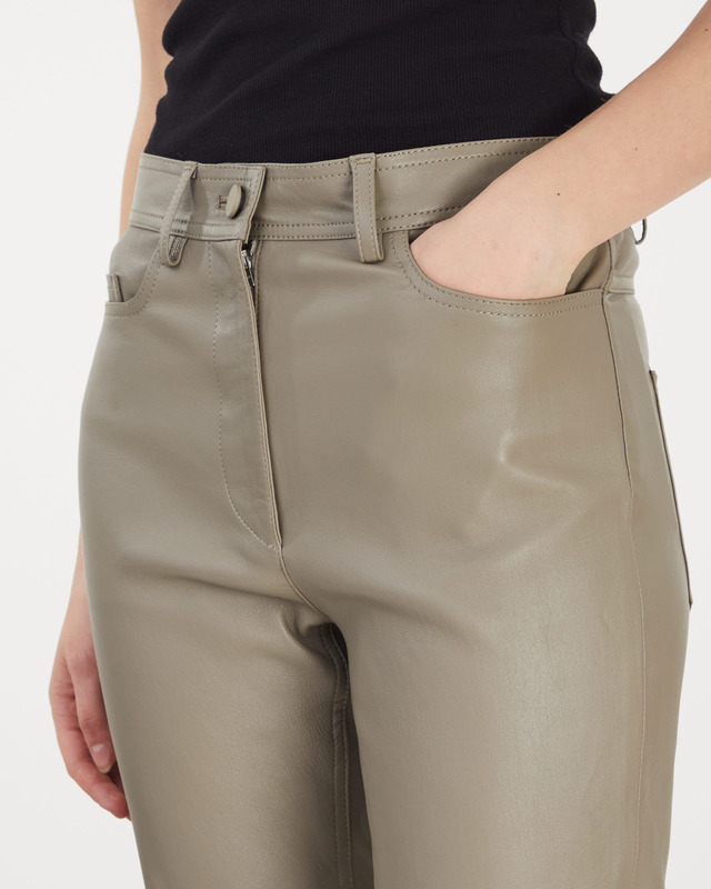 Joseph Teddy Leather Pants Grå 36