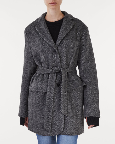 Jacka Emily Jacket Long  Svart/grå 1
