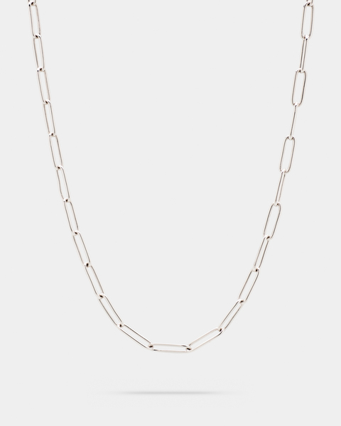 Necklace Box Chain Long Silver 1