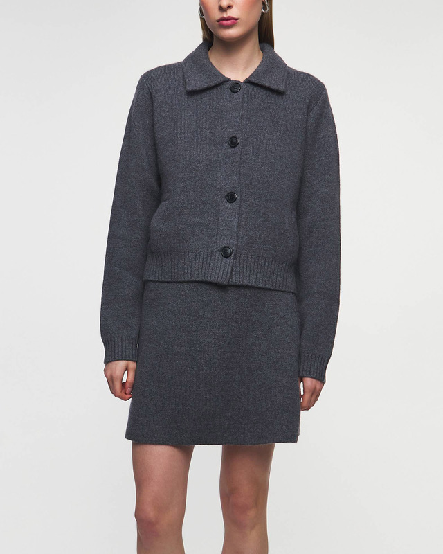 LISA YANG Cardigan Lynna Cashmere Grå 2 (M-L)