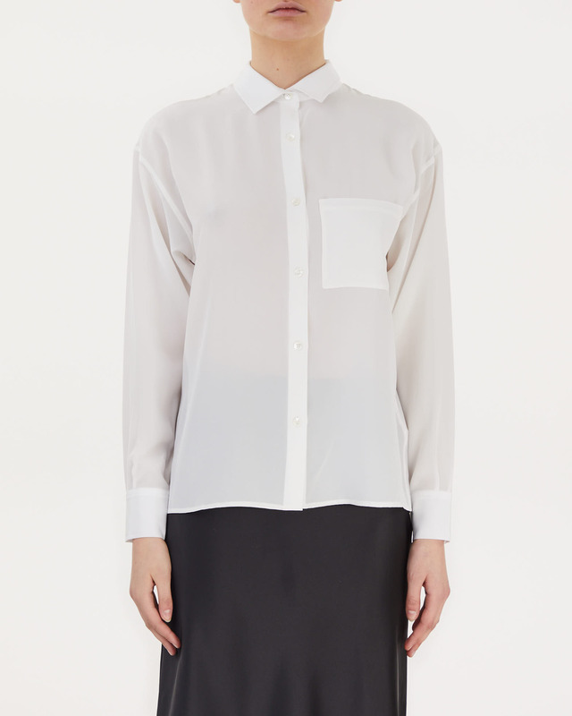 Filippa K Shirt Silk Chalk 32