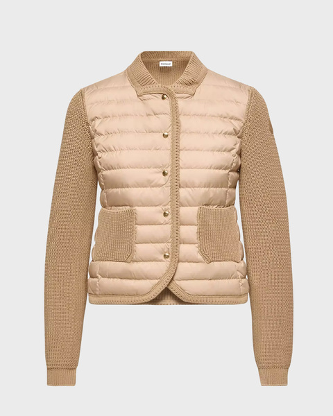 Cardigan Padded Cotton  Ljusbeige 1