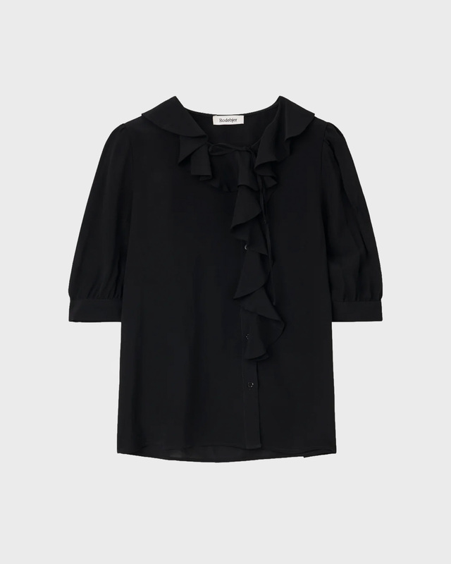 Rodebjer Bluse Xilla Fluid Solid Black S