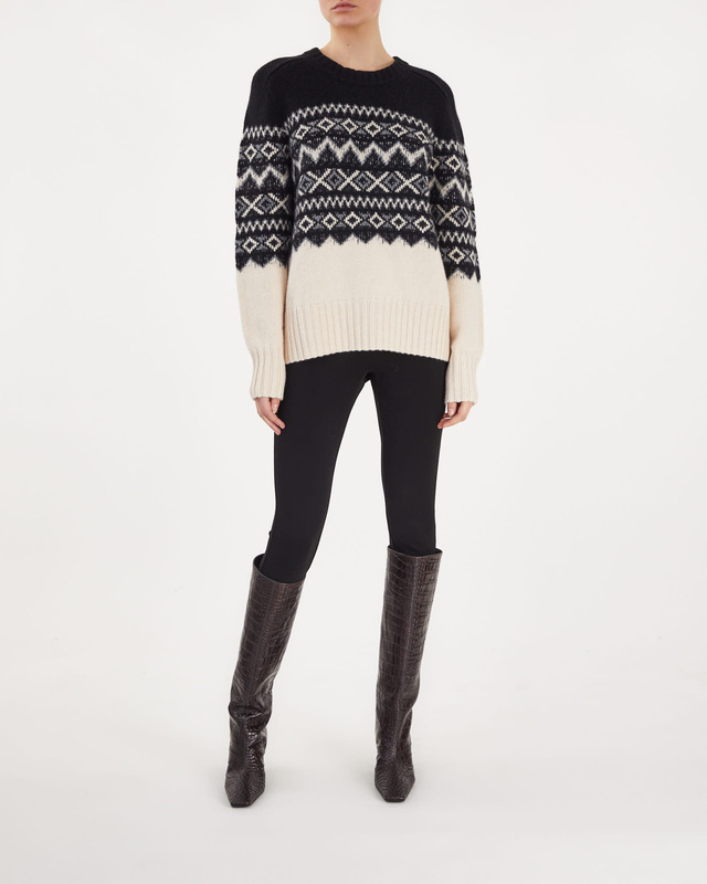 Khaite Sweater Mae Fairisle Svart L