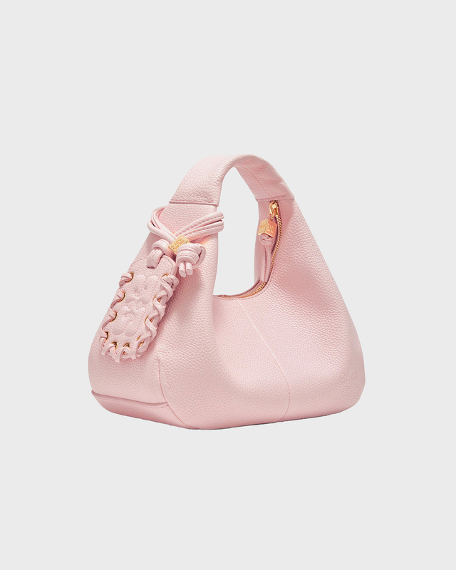 Ganni Bag Hobo Mini Grained Light pink ONESIZE