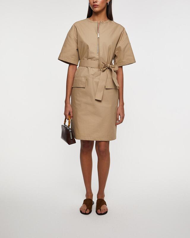Moncler Klänning Belted Mini Beige IT 42 (EUR 36)