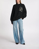 ANINE BING Tröja Miles Letterman Sweatshirt  Svart S