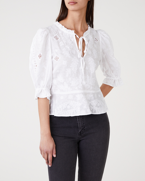 Blouse SS Cssie Tp-Mis Sleeve Vit 1