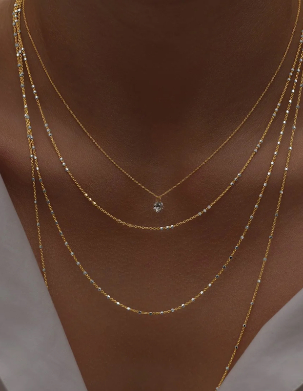 CBYC Halsband Floating Diamond  Silver ONESIZE