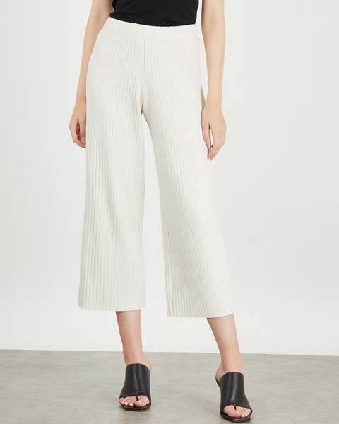 Trouser Ribbed Cropped Bone 1