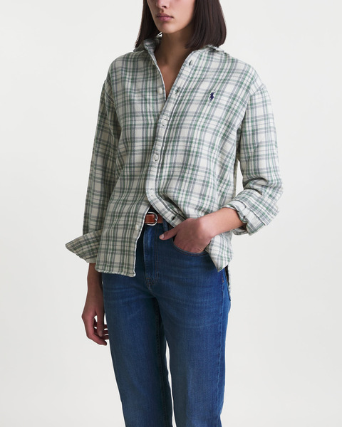 Skjorta Long Sleeve Checked Flannel Multicolor 1