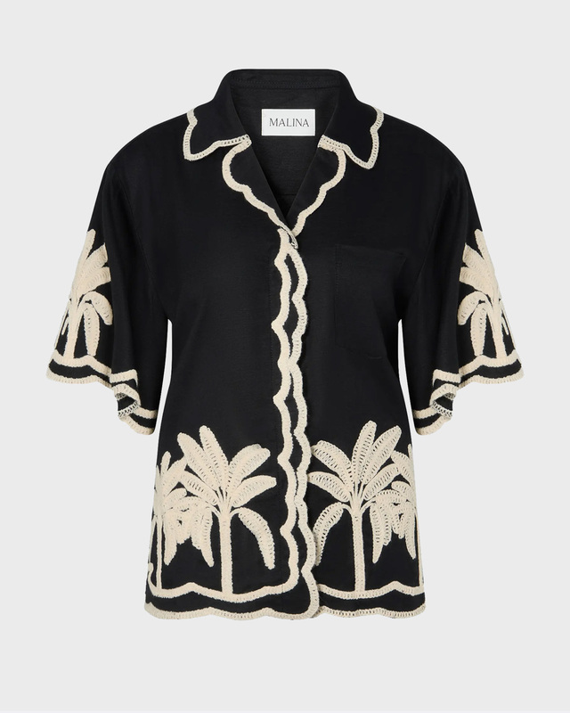Malina Shirt Armida Embroidered Black 34