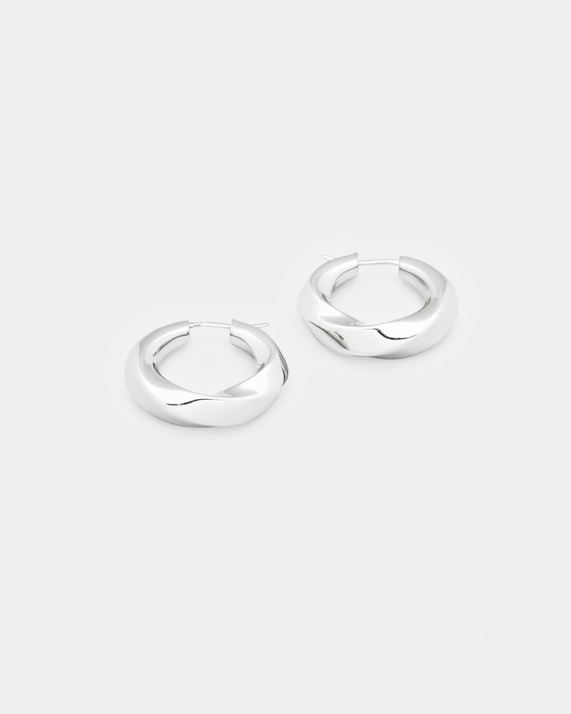 Tom Wood Earrings Infinity Hoops Silver ONESIZE