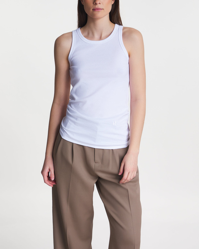 Teurn Studios Ribbed tank top white Vit S