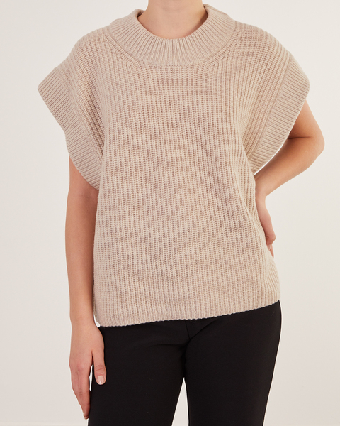 Wool Vest Farima Oyster 1