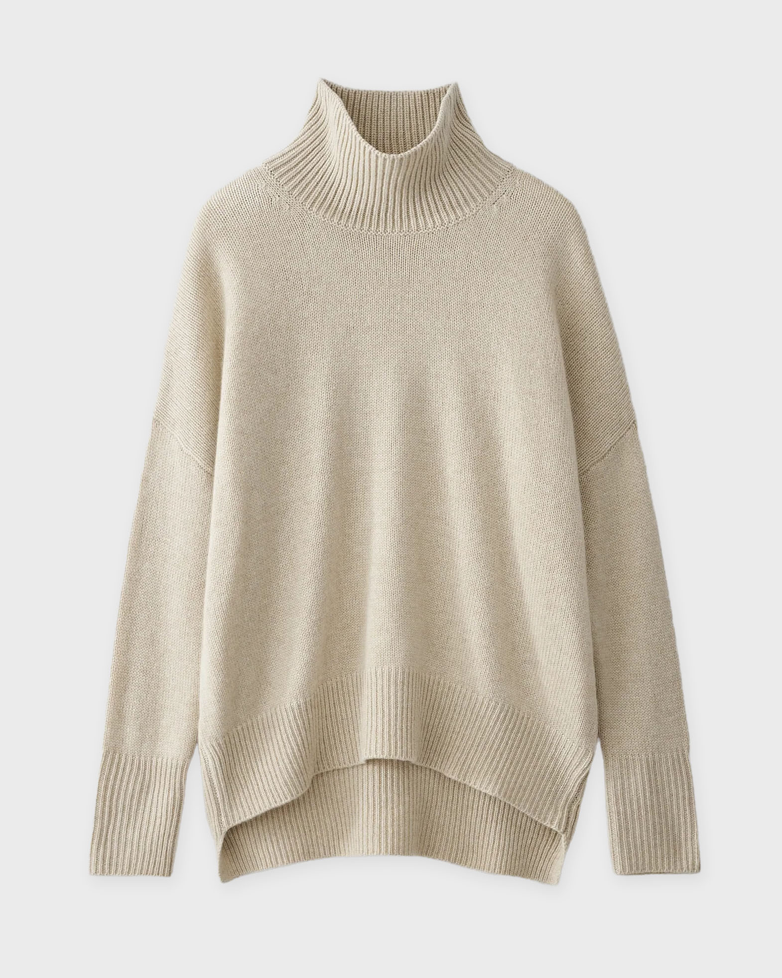 Lisa Yang Beige Cashmere Knit Roll Neck Jumper - Female - Cashmere Knitwear - Beige - M - Knitwear - Image 4
