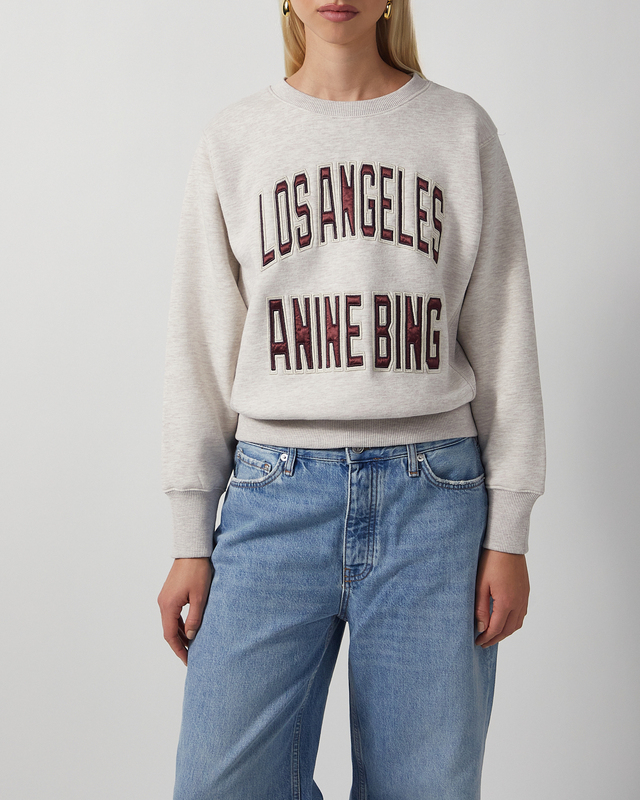 Anine Bing Sweatshirt Harry Shrunken LA Beige M