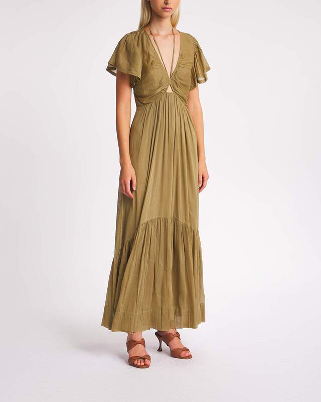 Isabel Marant Dress Agathe Khaki FR 42 (EUR 40)