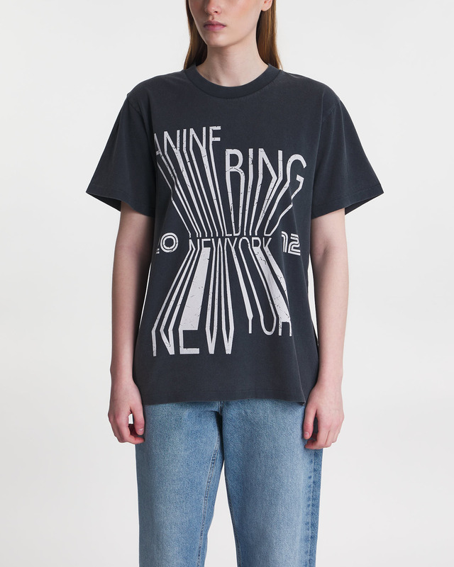 ANINE BING T-shirt Colby New York  Svart/grå S