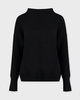 Vince Cashmere Sweater  Boiled Funnel Nk Pullover Black S