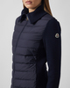 Moncler Cardigan Padded Wool Zip-Up Navy M