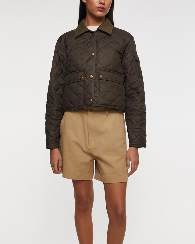 Moncler Jacka Chitre Diamond-Quilted Padded Oliv MONCLER 2 (M)