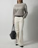Soft Goat Sweater Brushed Fair Isle Crewneck Greige S