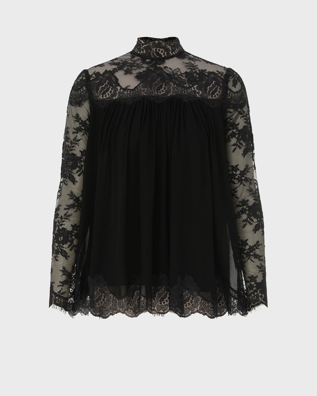 Zimmermann Hypnotic Lace Yoke Top Black 2 (M-L)