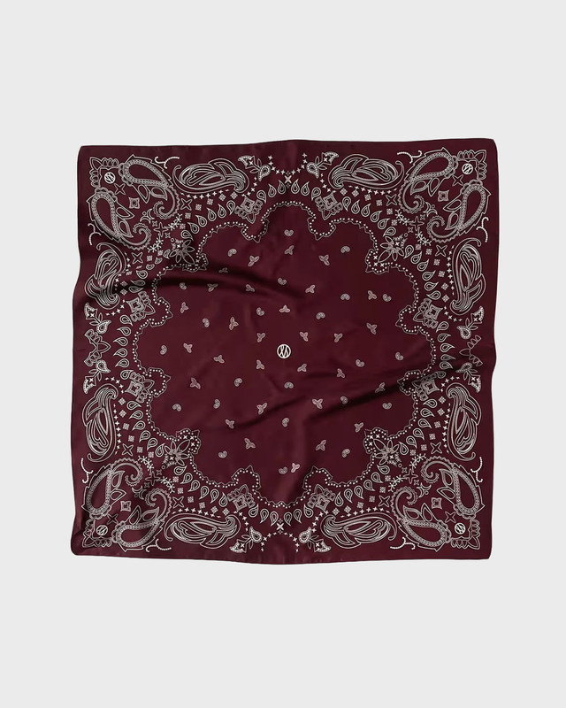 Le Scarf Sjal Paisley Vinröd 65x65 ONESIZE