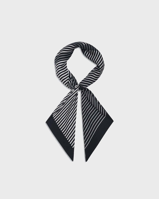 Anine Bing Scarf Everlyn Stripe Svart/vit ONESIZE