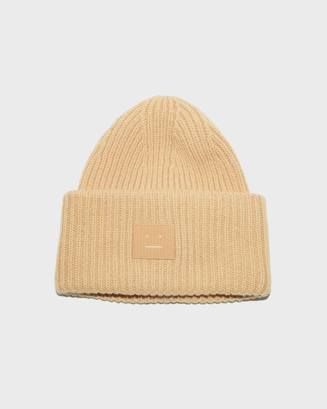 Acne Studios Beanie Face Wool  Beige ONESIZE