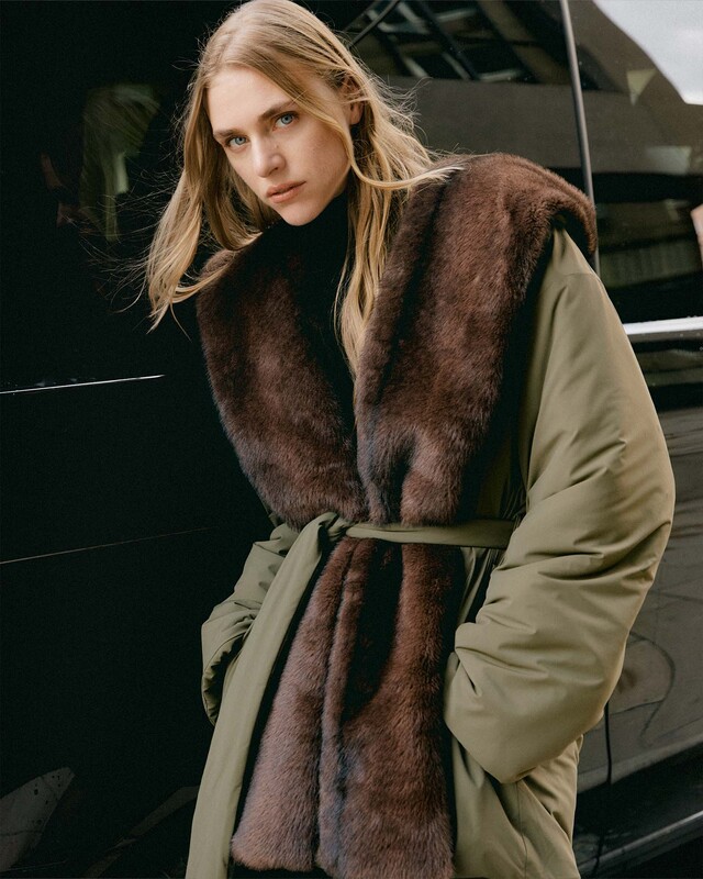 Wakakuu Icons Jacket Keen Padded Faux Fur Green S